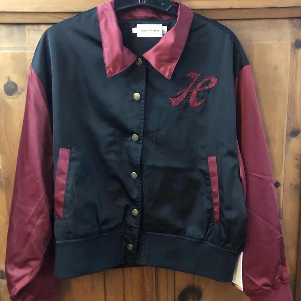 Black and Burgundy Women's Jacket